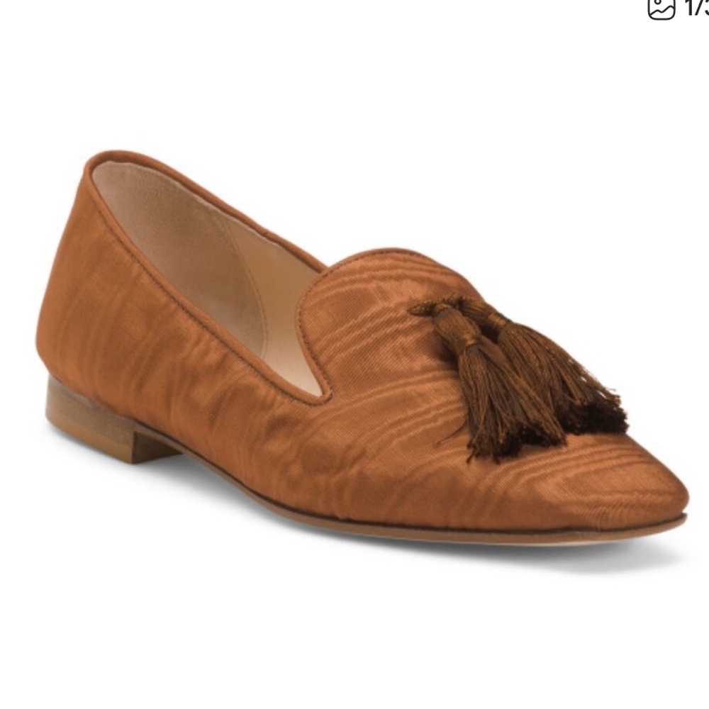 PROSPERINE Made In Italy Brown Tassel Loafers Size 37
